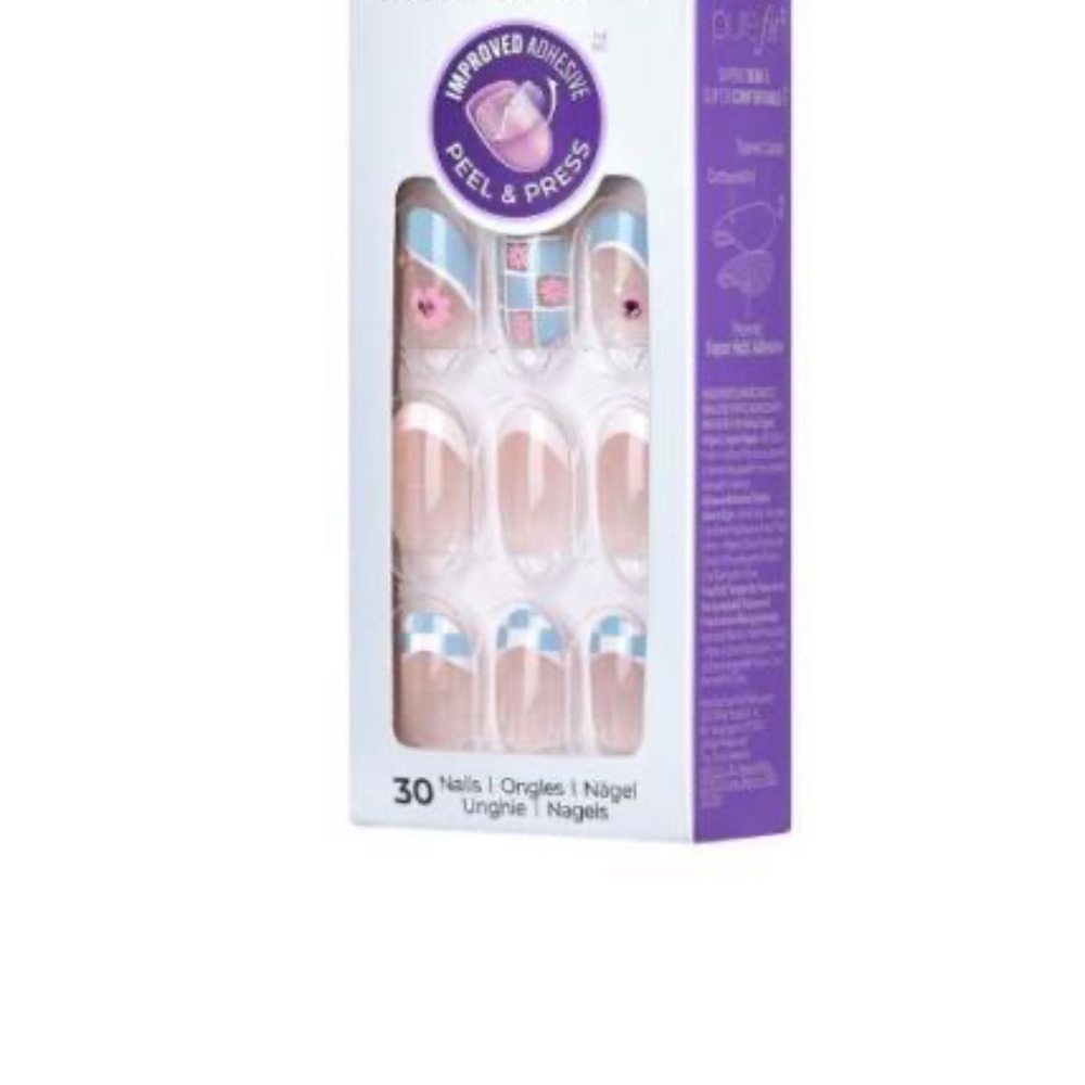 🆕 Kiss Impress Press-On Nails - Pink and Blue